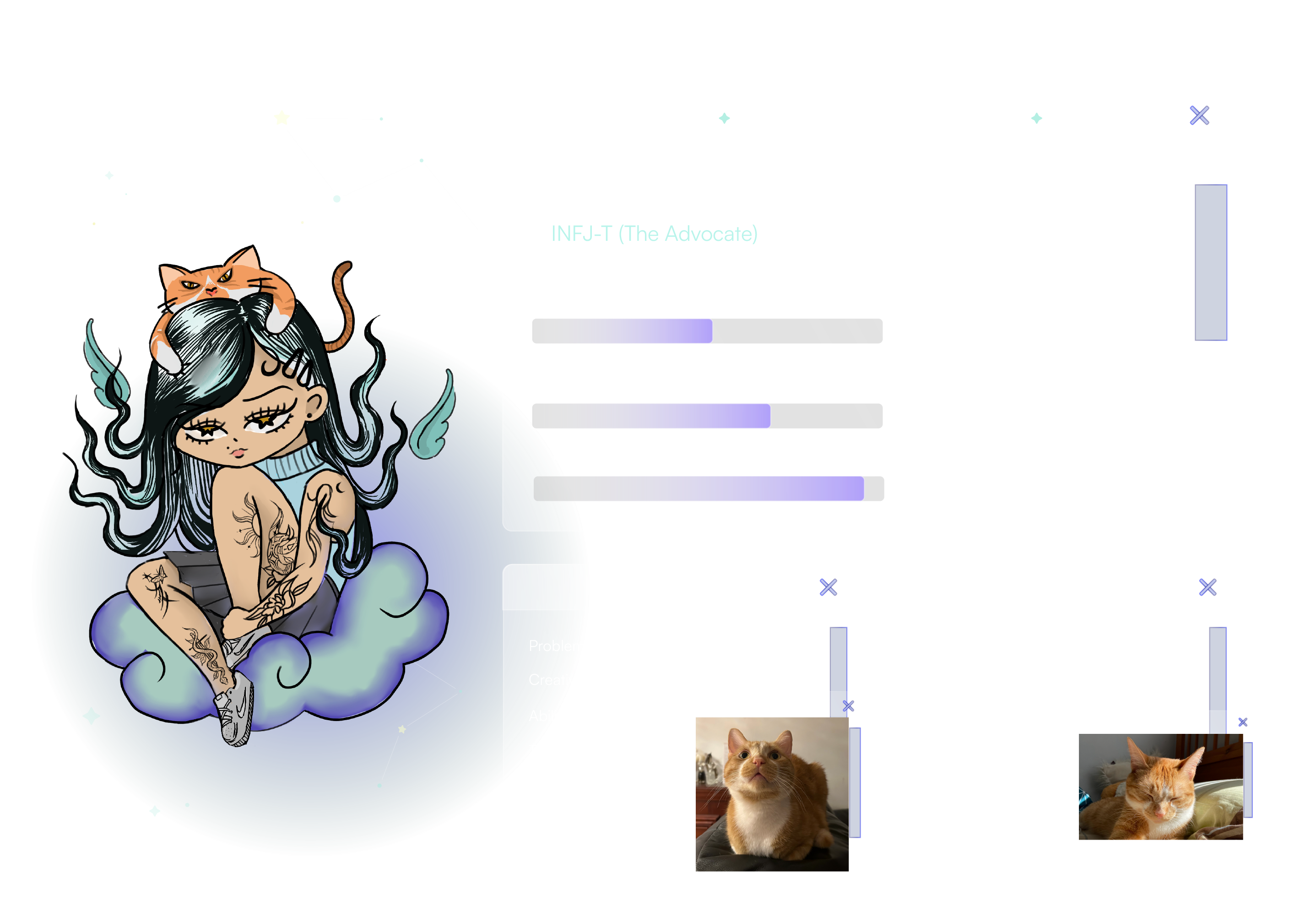 A statblock array representing Sandy Lin as if she were a character presenting their resume.