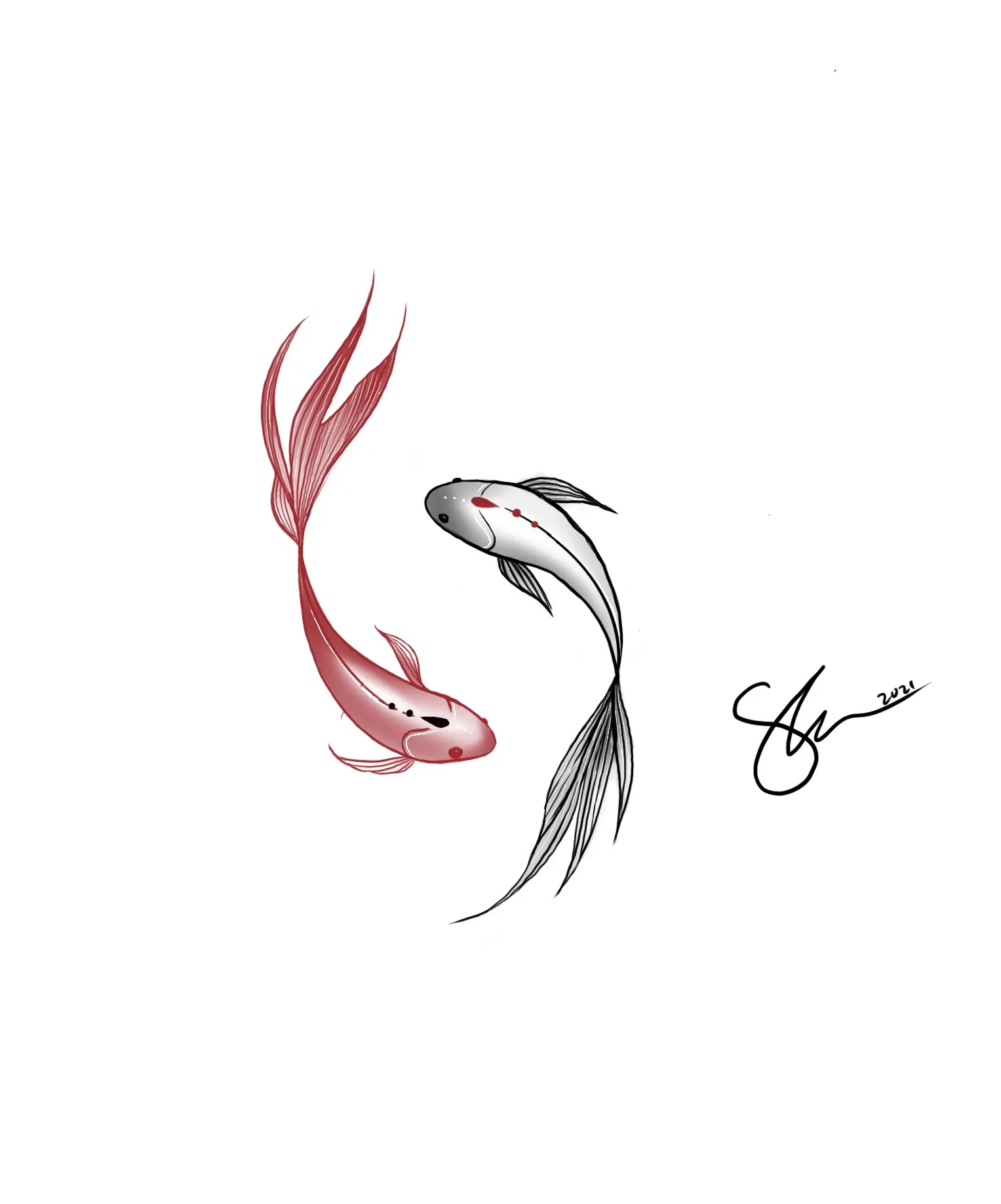 One of the many designs that Sandy Lin offers as tattoos.