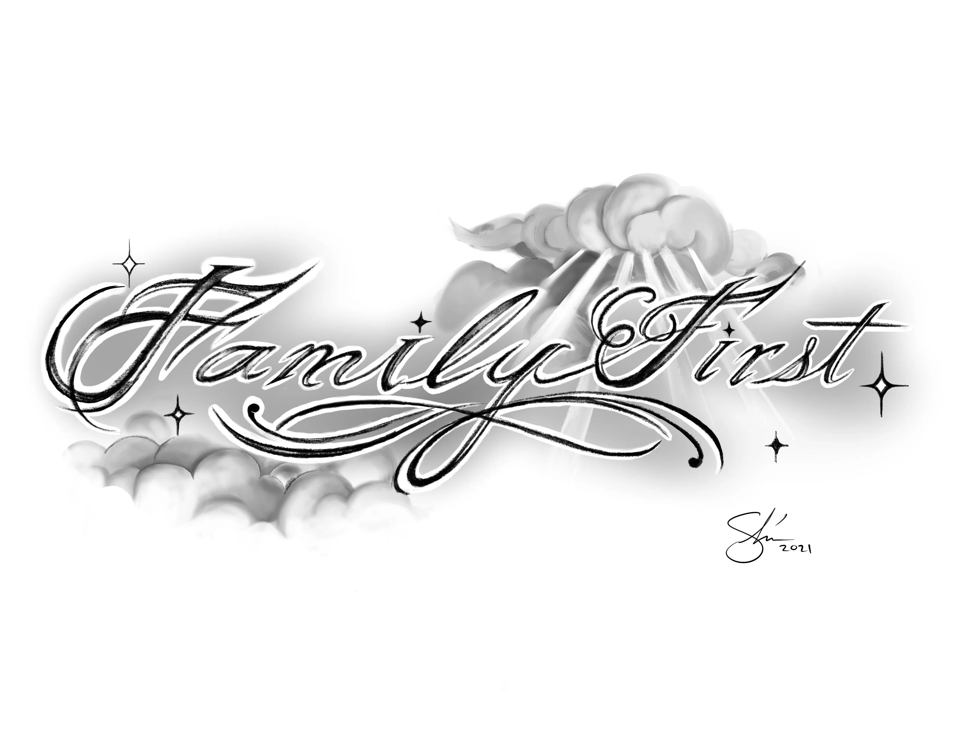 One of the many designs that Sandy Lin offers as tattoos.