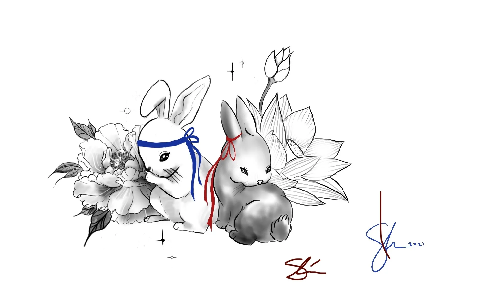 One of the many designs that Sandy Lin offers as tattoos.