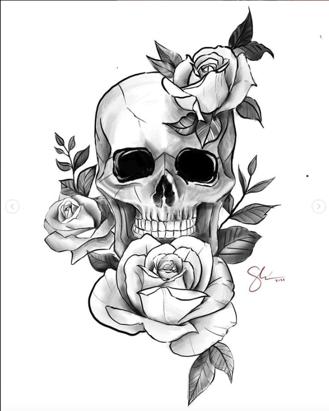 One of the many designs that Sandy Lin offers as tattoos.