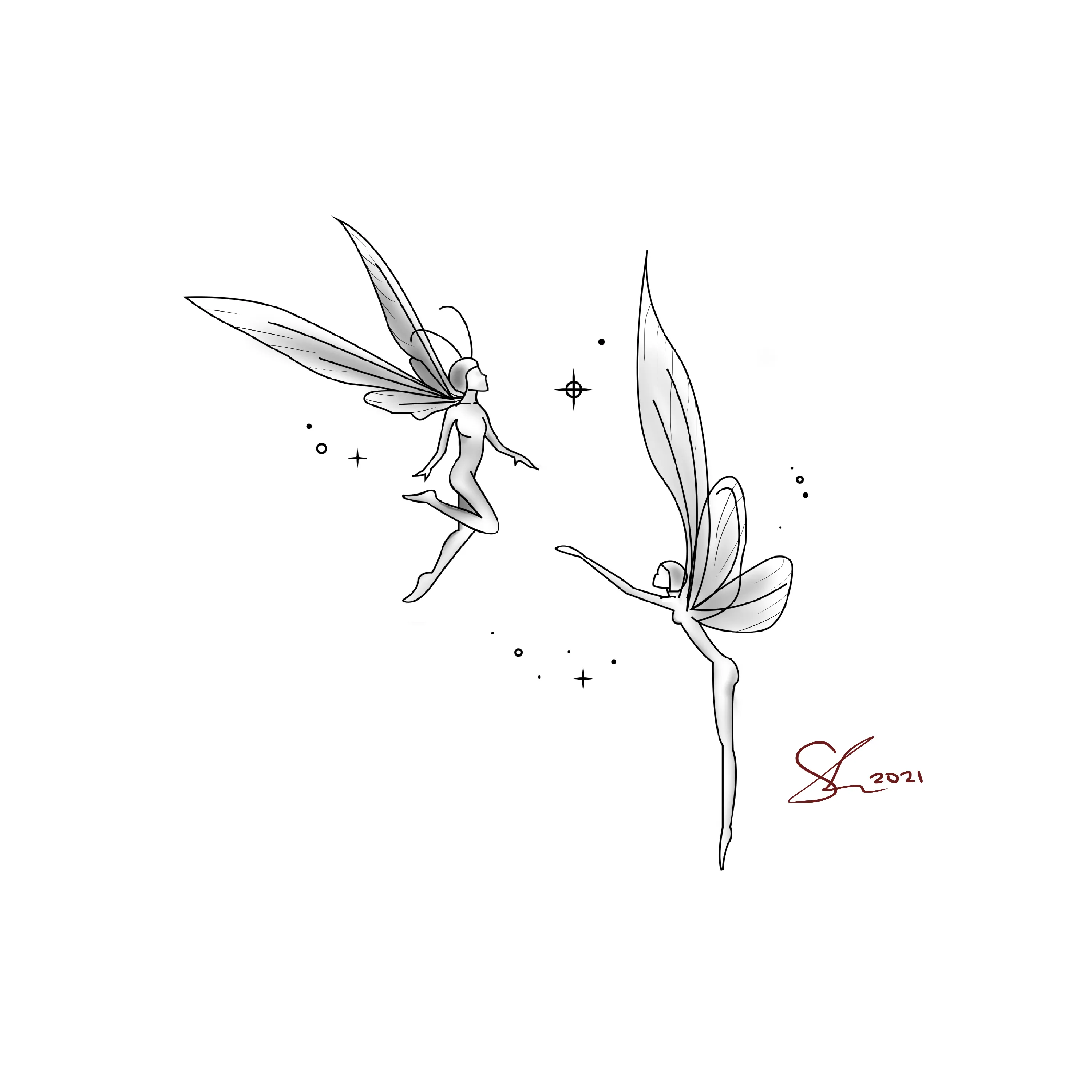 One of the many designs that Sandy Lin offers as tattoos.