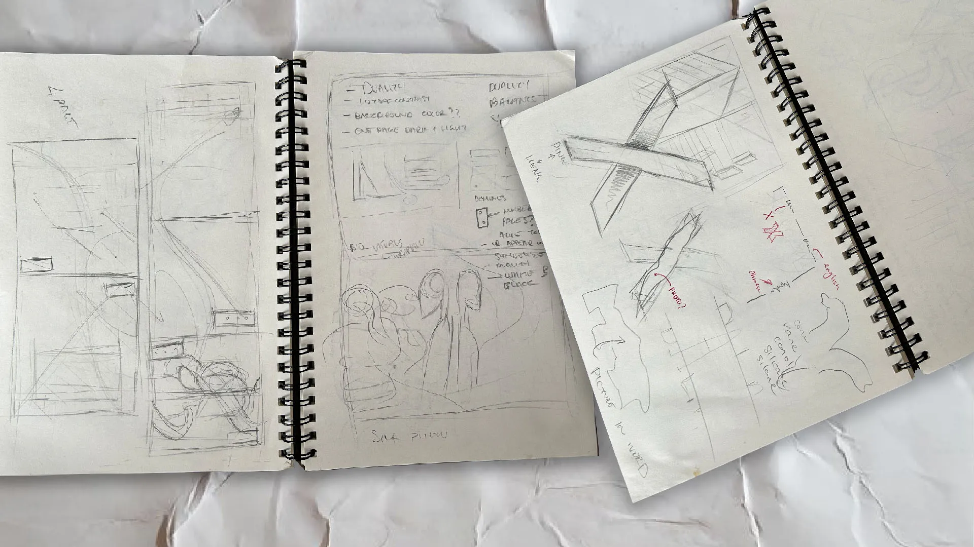 A series of sketches for this project.