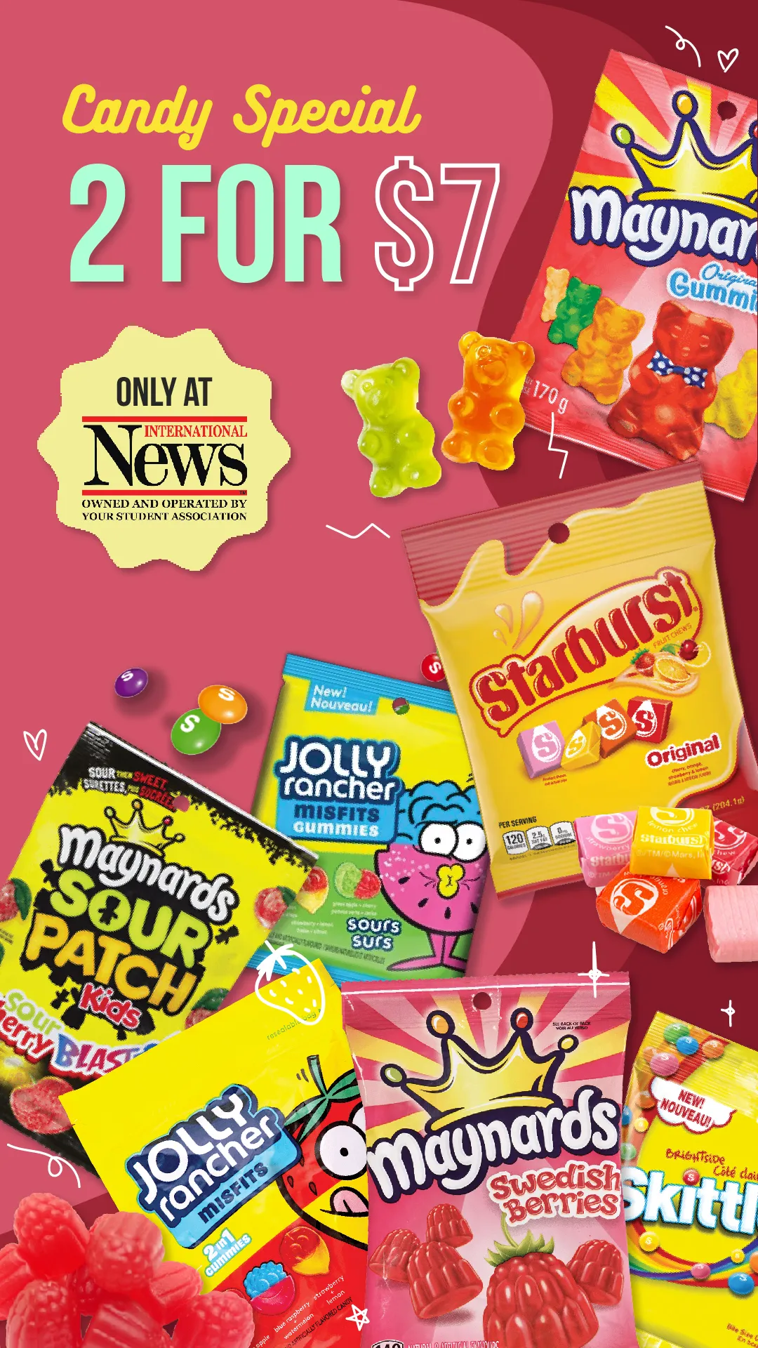 International News Convenience Store promotional banner.