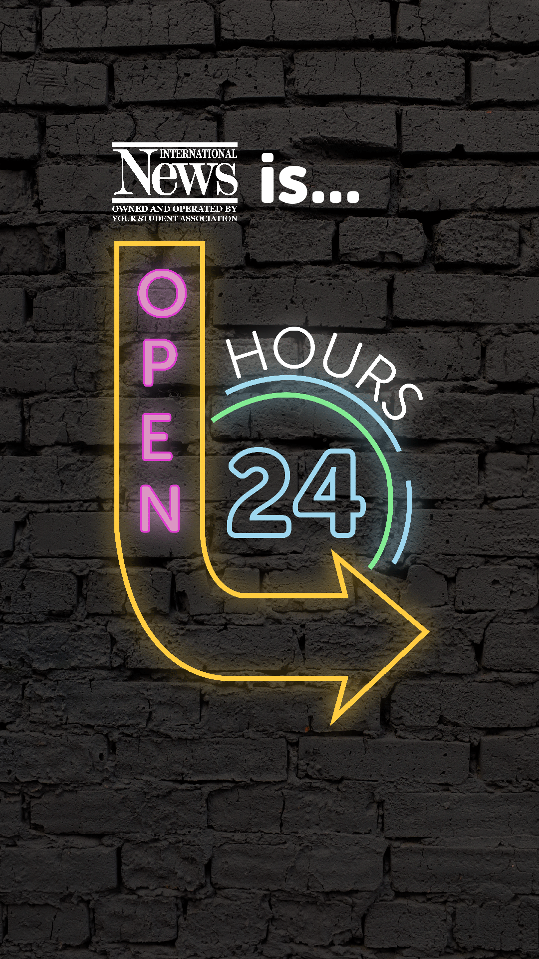 International News Convenience Store promotional banner.