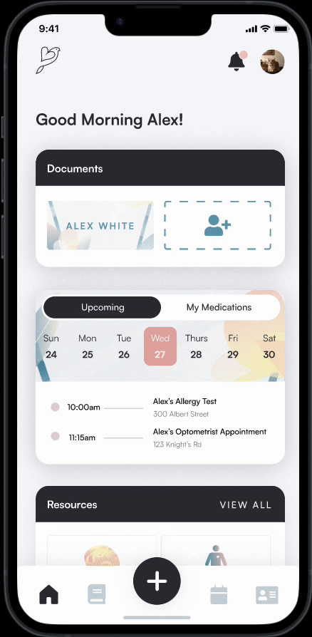 A gif demonstraiting the Activity Centre workflow.